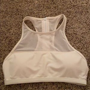 white halter bikini top